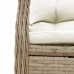 Set comedor de jardín 9 pzas con cojines ratán sintético beige