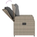 Set comedor de jardín 3 pzas cojines ratán sintético gris claro