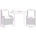 Set comedor de jardín 3 pzas cojines ratán sintético gris claro