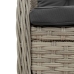 Set comedor de jardín 5 pzas cojines ratán sintético gris claro