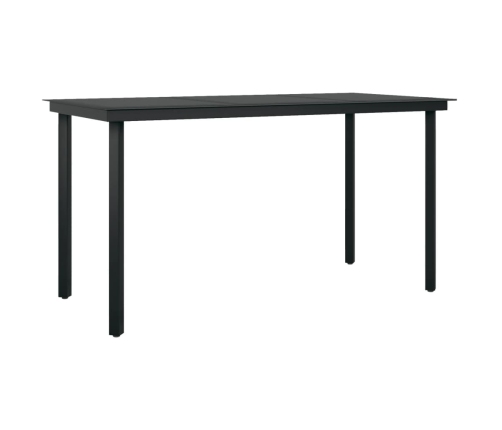 Set comedor de jardín 5 pzas cojines ratán sintético gris claro