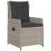 Set comedor de jardín 5 pzas cojines ratán sintético gris claro
