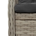 Set comedor jardín 7 pzas y cojines ratán sintético gris claro