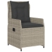 Set comedor de jardín 9 pzas cojines ratán sintético gris claro