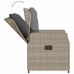 Set comedor de jardín 9 pzas cojines ratán sintético gris claro