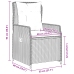 Set comedor de jardín 9 pzas cojines ratán sintético gris claro
