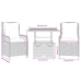 Set comedor de jardín 3 pzas con cojines ratán sintético beige