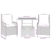 Set comedor de jardín 3 pzas con cojines ratán sintético beige