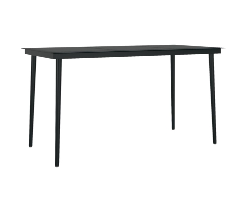 Set de muebles jardín 5 pzas con cojines ratán sintético negro