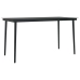 Set de muebles jardín 5 pzas con cojines ratán sintético negro