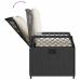 Set de muebles jardín 5 pzas con cojines ratán sintético negro