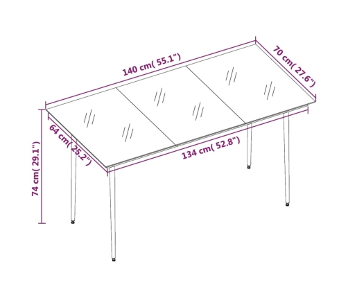 Set de muebles jardín 5 pzas con cojines ratán sintético negro