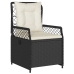 Set de muebles jardín 5 pzas con cojines ratán sintético negro