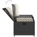 Set de muebles jardín 5 pzas con cojines ratán sintético negro
