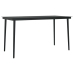 Set comedor de jardín 5 piezas con cojines ratán sintético gris