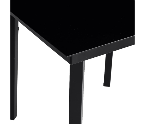 Set comedor de jardín 5 piezas con cojines ratán sintético gris