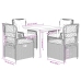 Set comedor de jardín 5 pzas con cojines ratán sintético beige