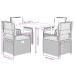 Set comedor de jardín 5 pzas con cojines ratán sintético beige