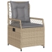 Set comedor de jardín 9 pzas con cojines ratán sintético beige
