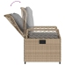 Set comedor de jardín 9 pzas con cojines ratán sintético beige
