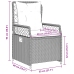 Set comedor de jardín 9 pzas con cojines ratán sintético beige
