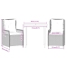 Set comedor de jardín 3 pzas con cojines ratán sintético beige