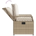 Set comedor de jardín 7 pzas con cojines ratán sintético beige