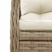Set comedor de jardín 5 pzas con cojines ratán sintético beige
