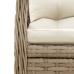 Set comedor de jardín 5 pzas con cojines ratán sintético beige