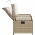 Set comedor de jardín 9 pzas con cojines ratán sintético beige