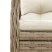 Set comedor de jardín 9 pzas con cojines ratán sintético beige