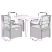 Set comedor de jardín 5 pzas cojines ratán sintético gris claro