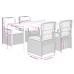 Set comedor de jardín 5 pzas cojines ratán sintético gris claro
