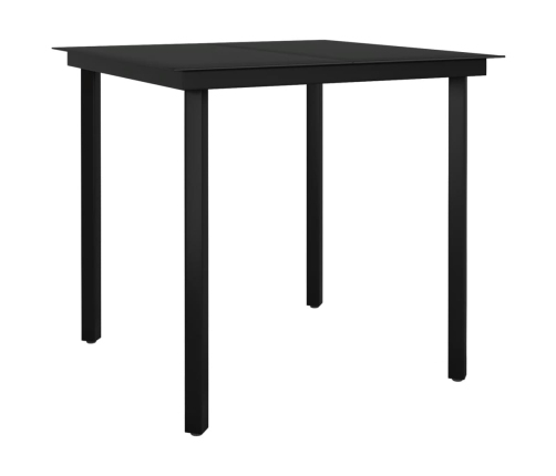 Set comedor de jardín 3 pzas cojines ratán sintético gris claro