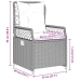 Set comedor jardín 7 pzas y cojines ratán sintético gris claro