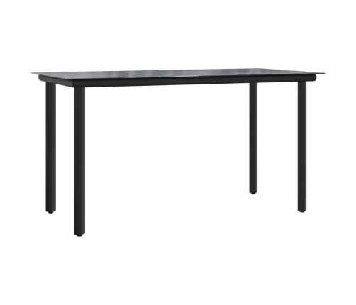 Set comedor de jardín 9 pzas cojines ratán sintético gris claro