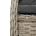 Set comedor de jardín 9 pzas cojines ratán sintético gris claro