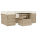 Set sofás de jardín 7 piezas y cojines ratán sintético beige