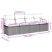 Set de muebles de jardín 9 pzas y cojines ratán sintético gris