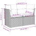 Set de muebles de jardín 9 pzas y cojines ratán sintético gris
