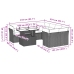 Set muebles jardín 9 pzas y cojines ratán sintético gris claro