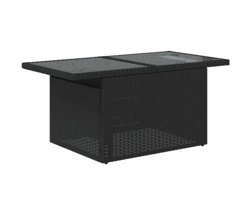 Set de muebles de jardín 5 pzas y cojines ratán sintético negro