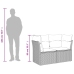 Set de muebles de jardín 9 pzas y cojines ratán sintético gris