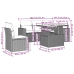 Set de muebles de jardín 6 pzas y cojines ratán sintético gris