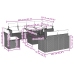 Set muebles jardín 9 pzas y cojines ratán sintético gris claro