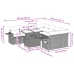 Set muebles jardín 9 pzas y cojines ratán sintético gris claro