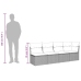 Set de muebles de jardín 9 pzas y cojines ratán sintético gris