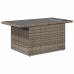 Set de sofás de jardín y cojines 8 piezas ratán sintético gris