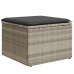 Set muebles jardín 9 pzas y cojines ratán sintético gris claro
