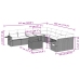 Set de sofás de jardín 11pzas con cojines ratán sintético beige